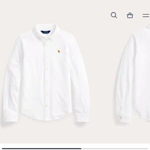 High school polo button down shirt size xs